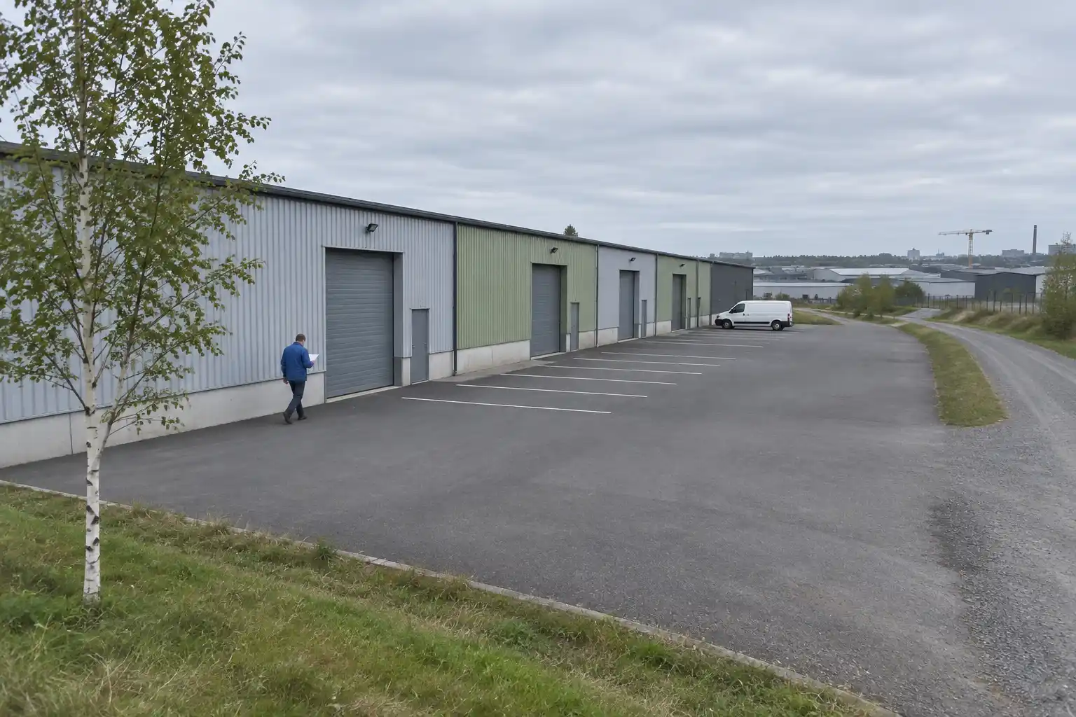 Lagerlokaler på industriområde, aktuella vid en fastighetsaffär industrifastigheter